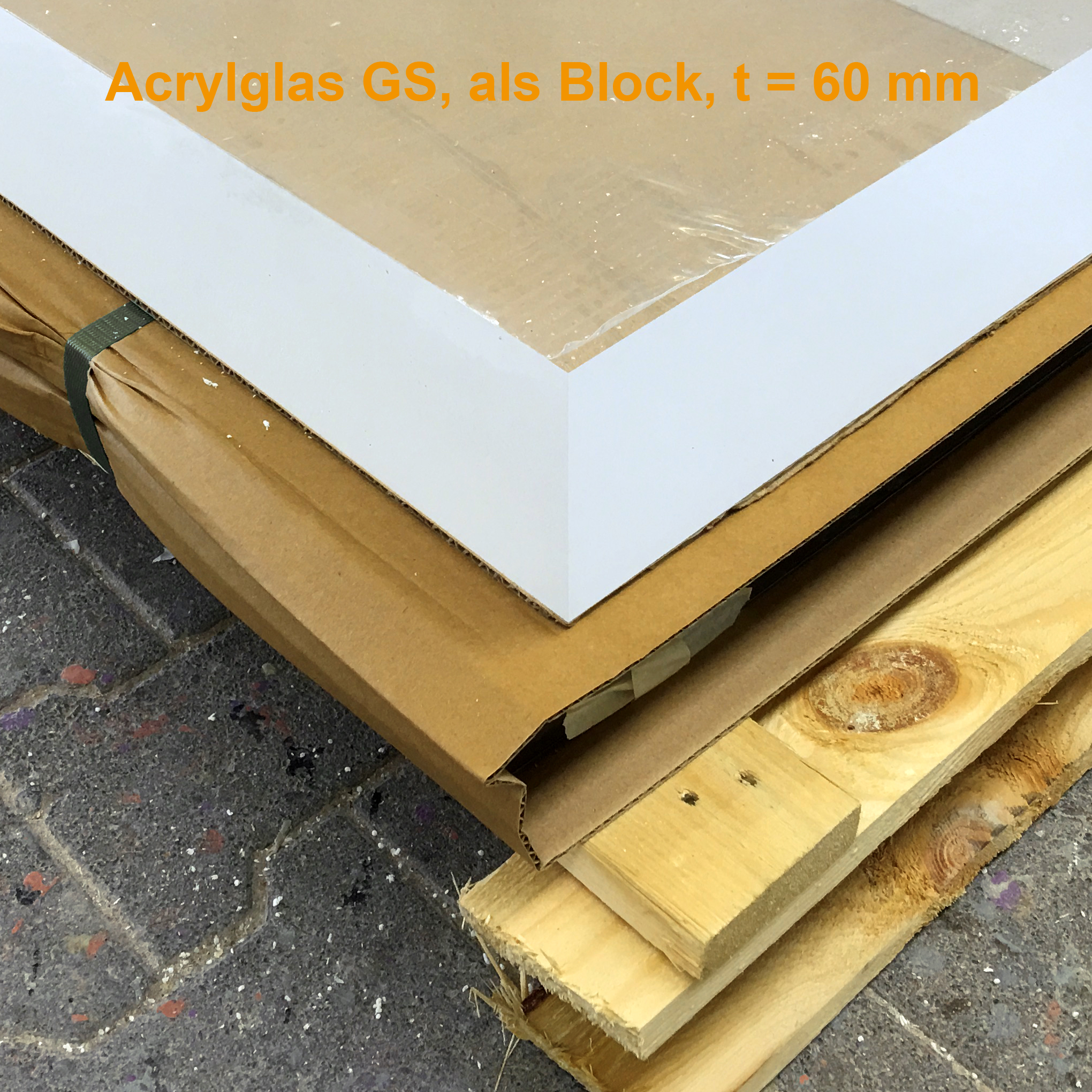 Acrylglas Block 1200 x 2000 x 60 mm, GS, farblos